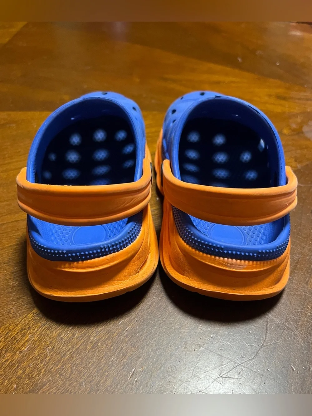 Kids Blue & Orange Clog/Slide Sandals
